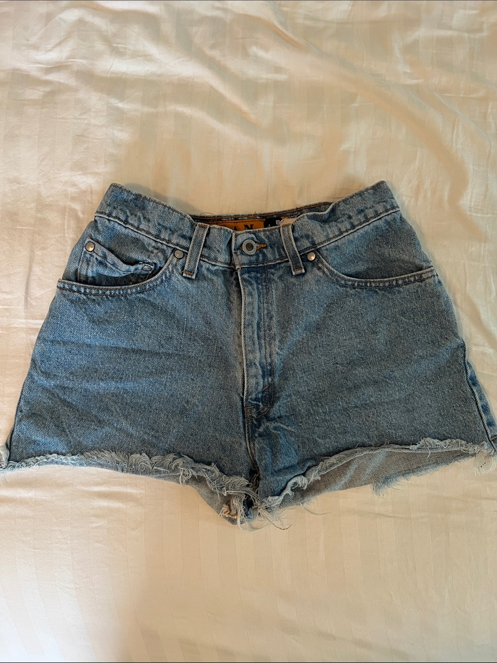 Levi's Light Blue High-Rise Denim Cutoff Shorts